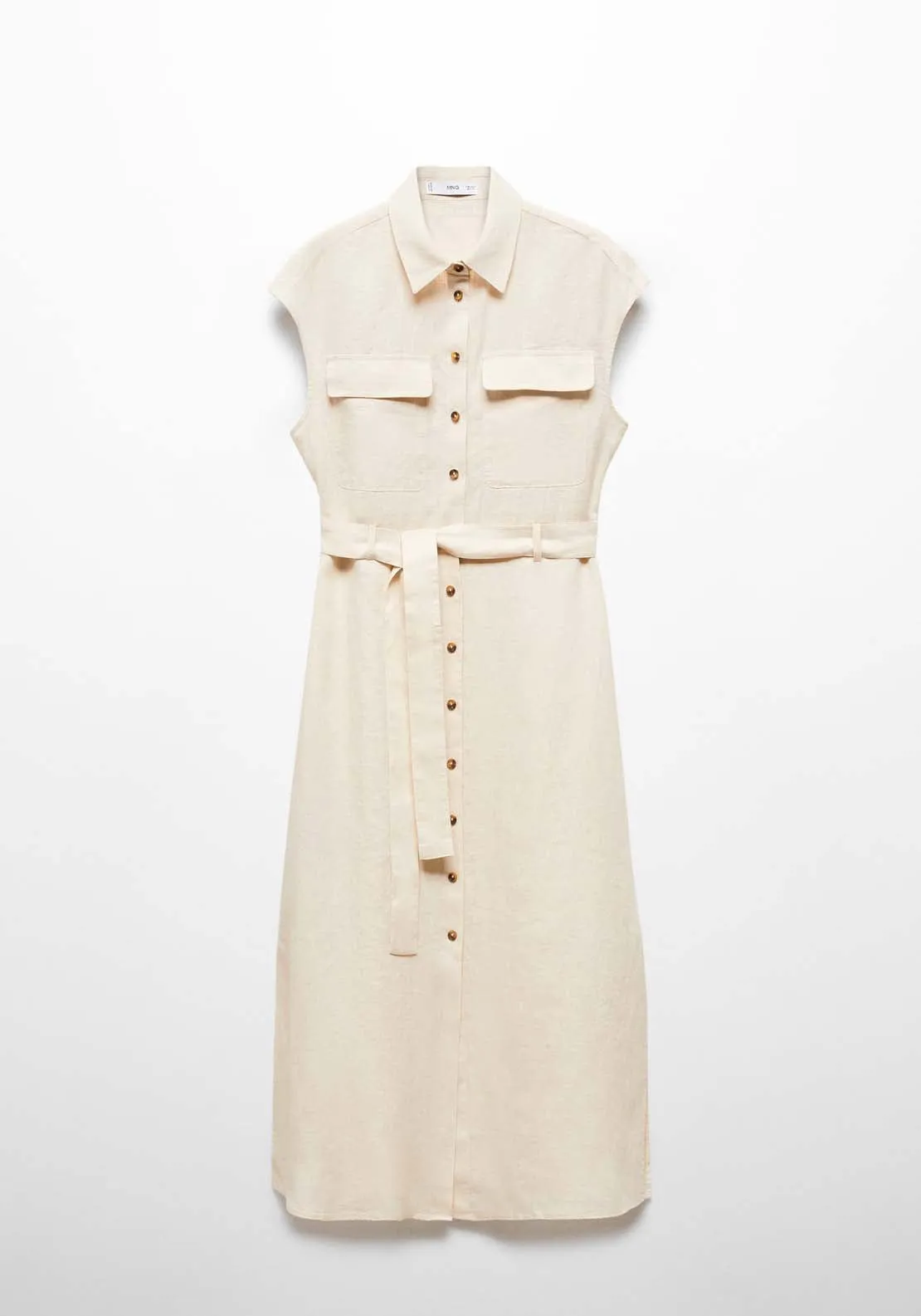 100% linen shirty dress