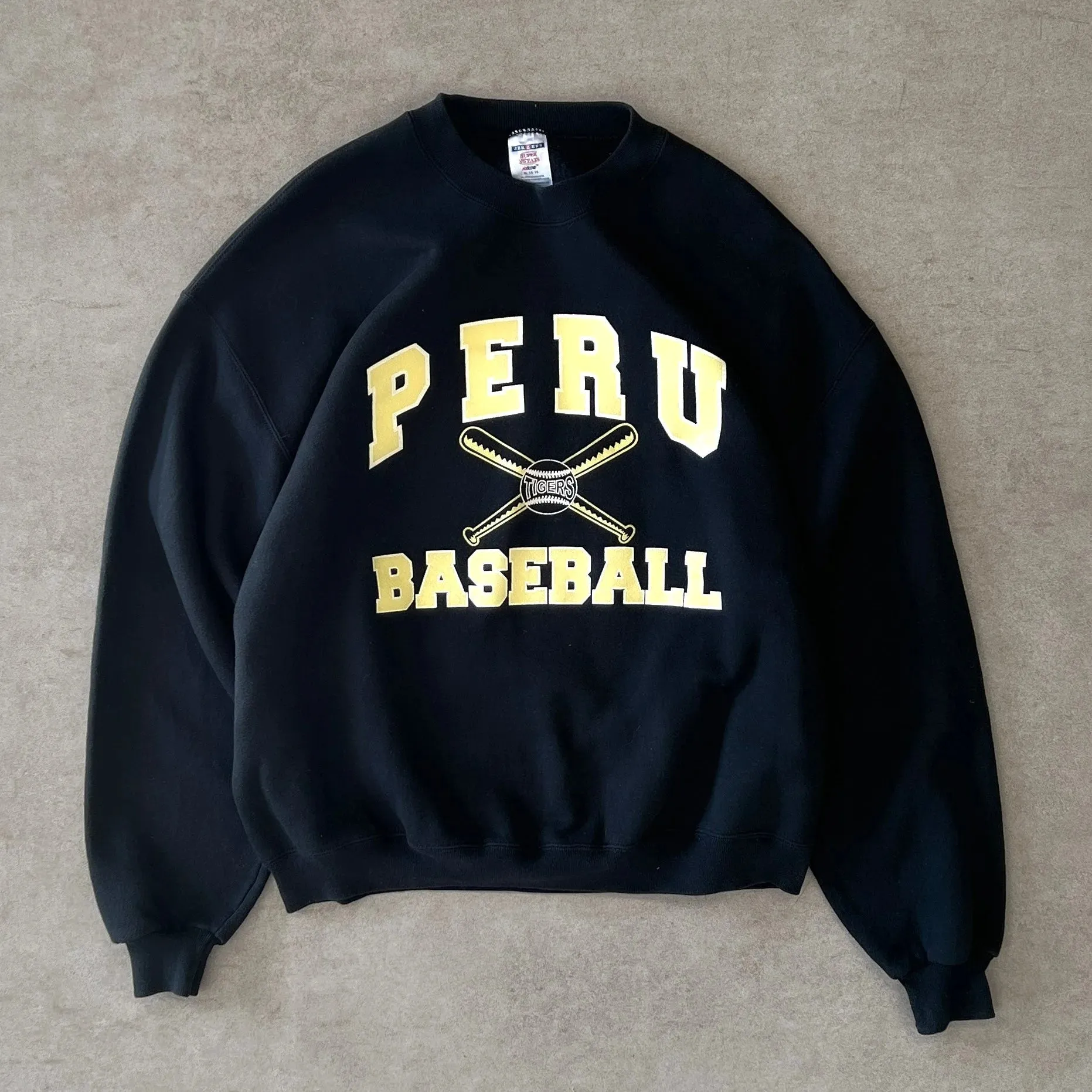 1990s Jerzees Peru Tigers Baseball Sweater - XL