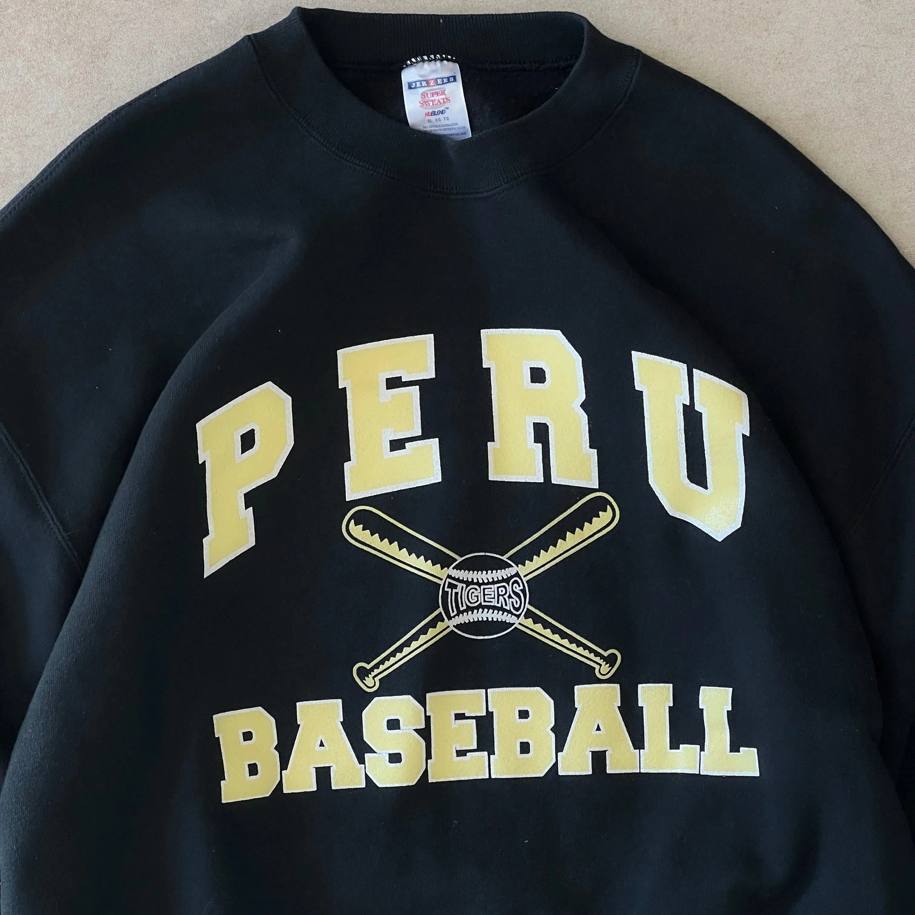 1990s Jerzees Peru Tigers Baseball Sweater - XL