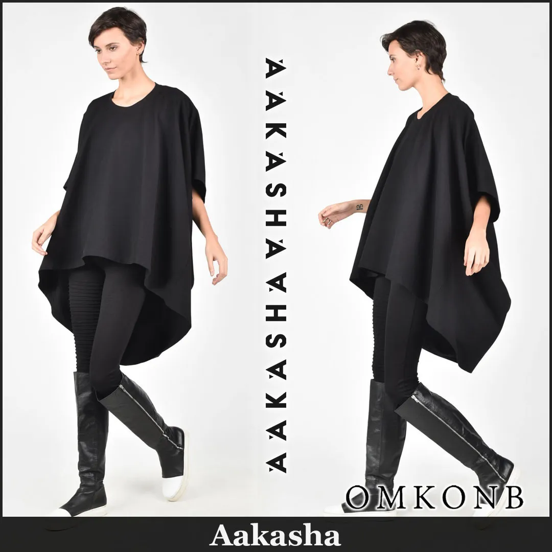 Aakasha  |Crew Neck Plain Medium Short Sleeves Tunics