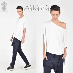 Aakasha  |Plain Medium Short Sleeves Handmade Oversized Bold Tunics