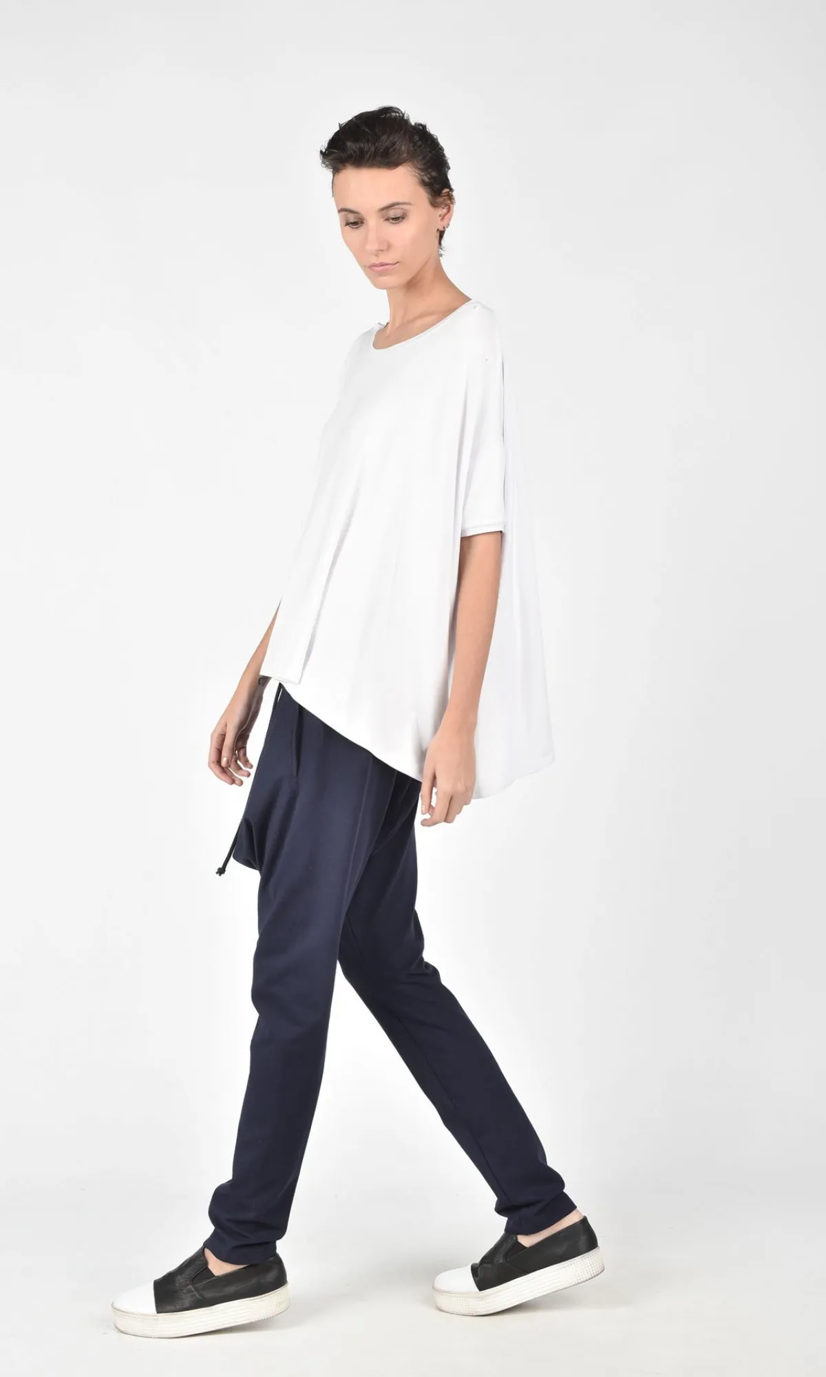 Aakasha  |Plain Medium Short Sleeves Handmade Oversized Bold Tunics