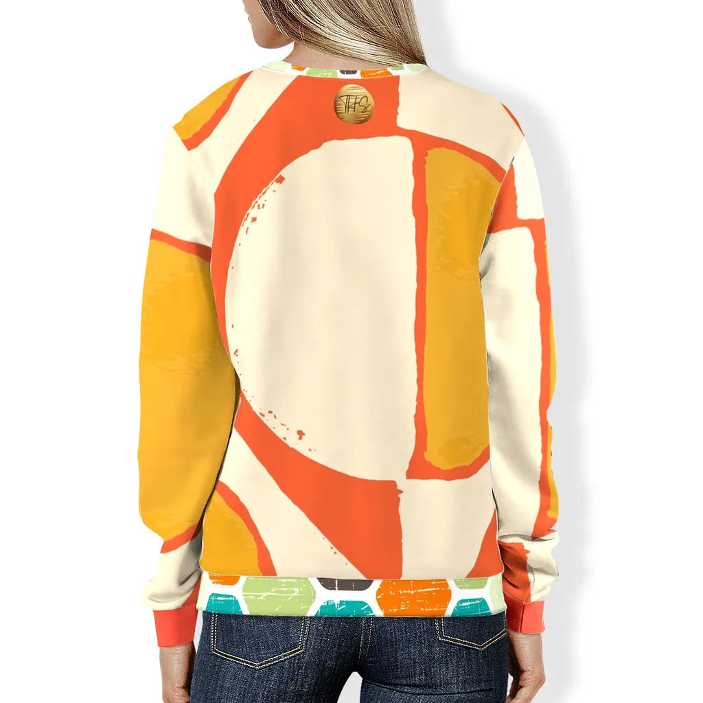 Abstract Orange Unisex Sweatshirt