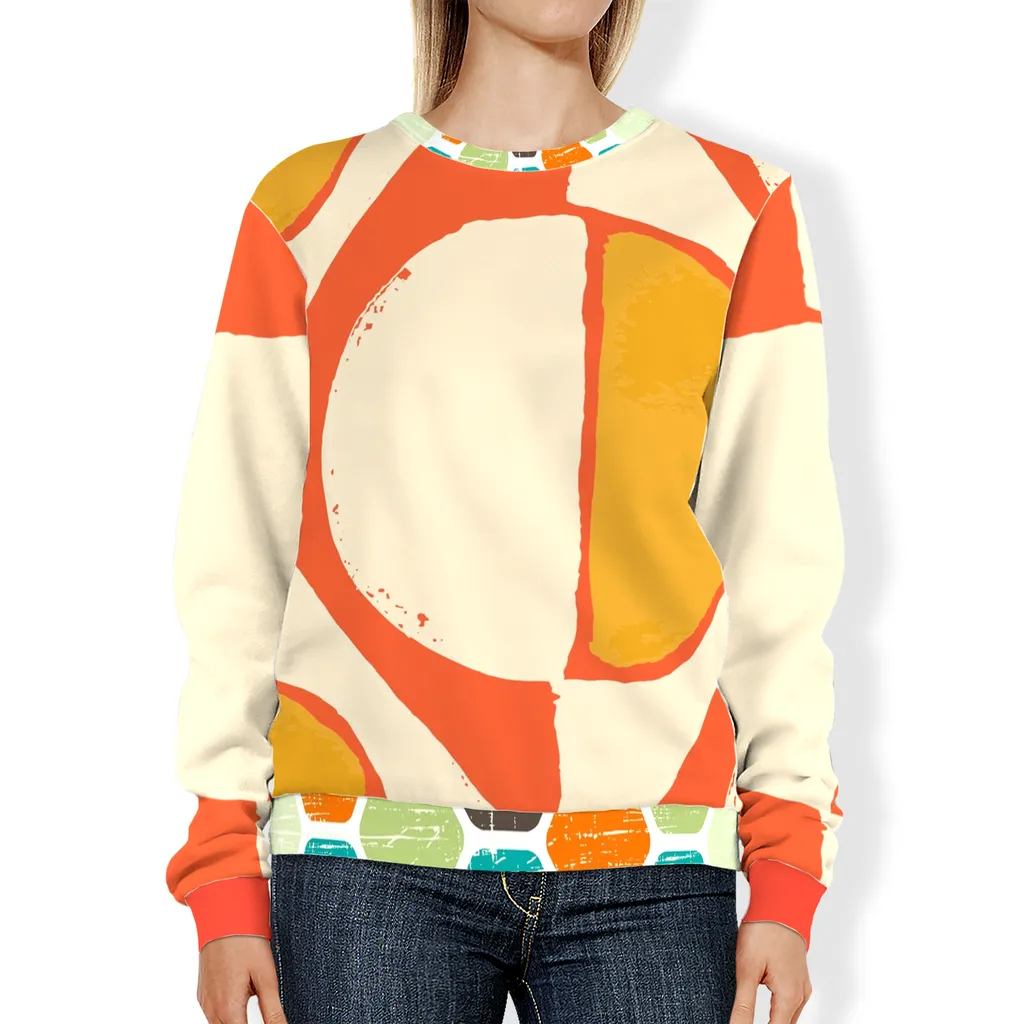 Abstract Orange Unisex Sweatshirt