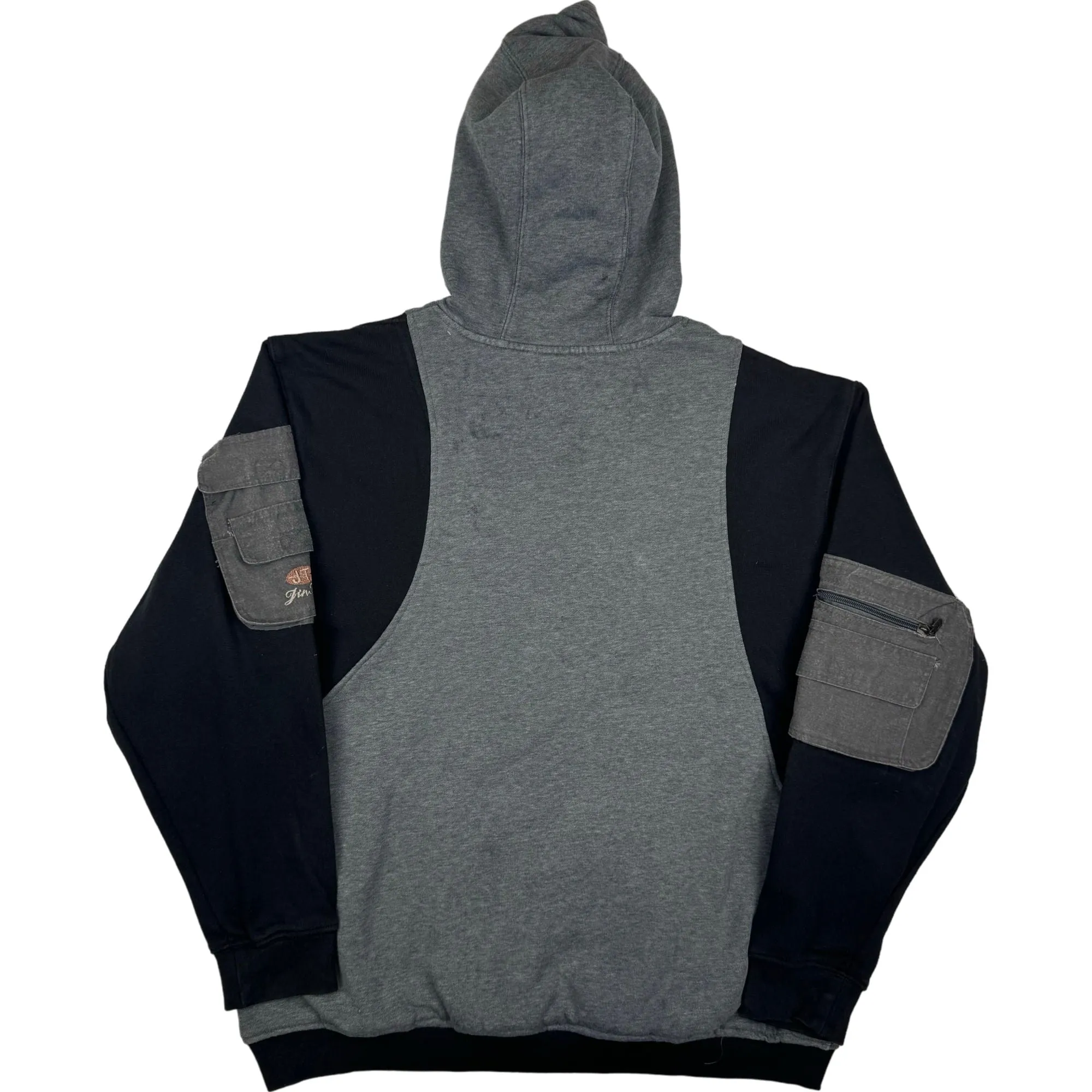 Adidas 00's Custom Tactical Multi-Pocket Pullover Hoodie Grey Black