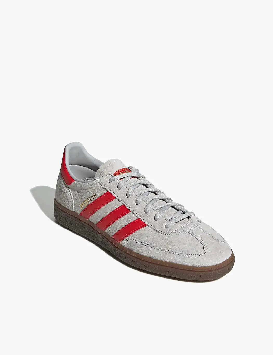 adidas Handball Spezial Shoes - Grey Two/Hi-Res Red/Gold Metallic