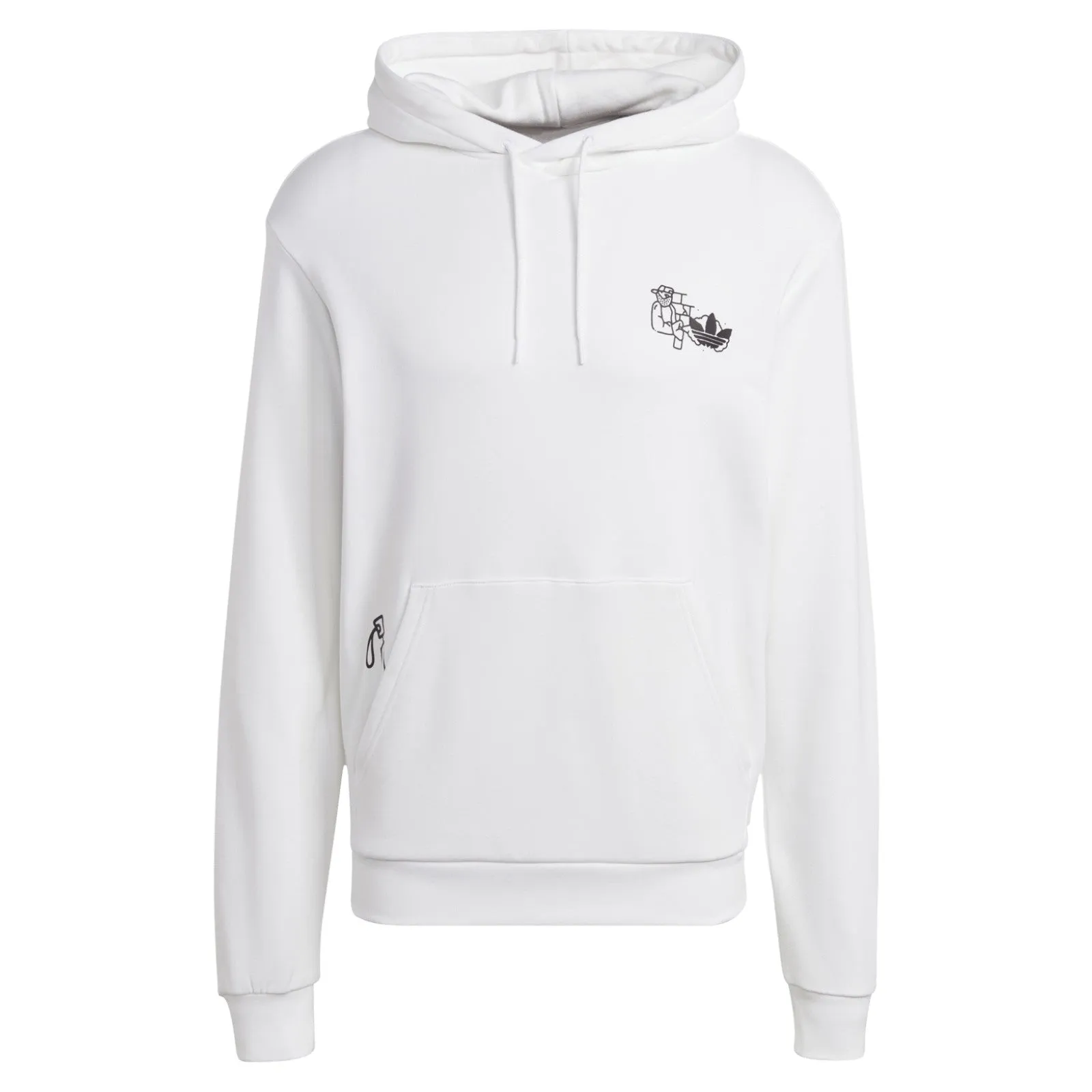 adidas Originals Fuzi Graffiti Graphic Hoodie - White