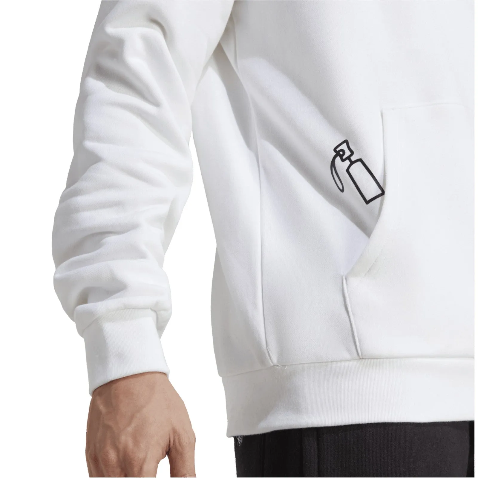 adidas Originals Fuzi Graffiti Graphic Hoodie - White