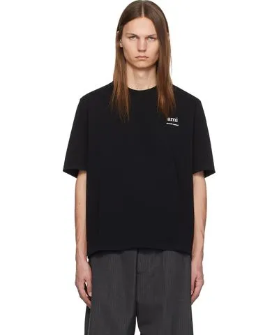 AMI PARIS Black 'Ami Alexandre Mattiussi' T-shirt