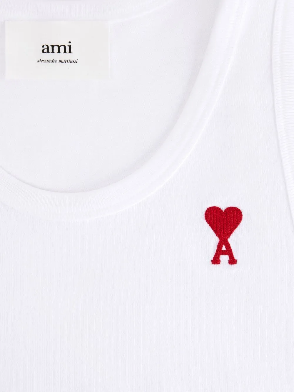 AMI PARIS  |Plain Cotton Logo Designers Tanks