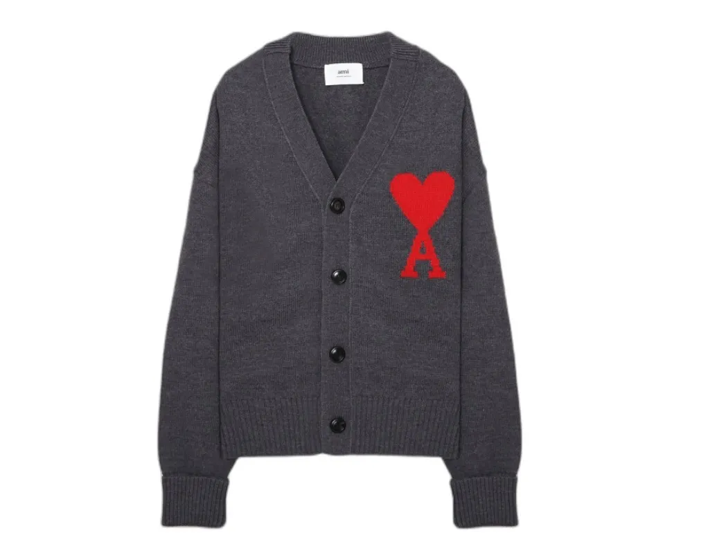 AMI PARIS  |Unisex Street Style Logo Designers Cardigans