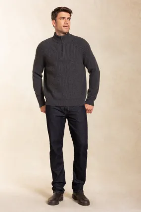 ASHTON QUARTER-ZIP CASHMERE SWEATER