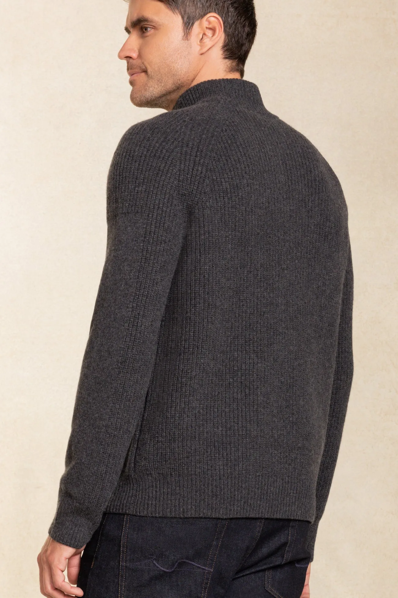 ASHTON QUARTER-ZIP CASHMERE SWEATER