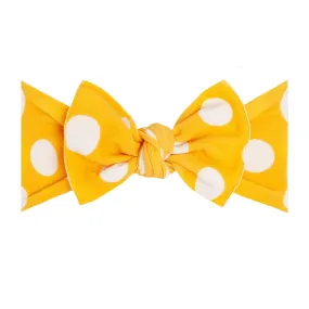 Baby Bling Headbands / Yellow Polka Dot Knot