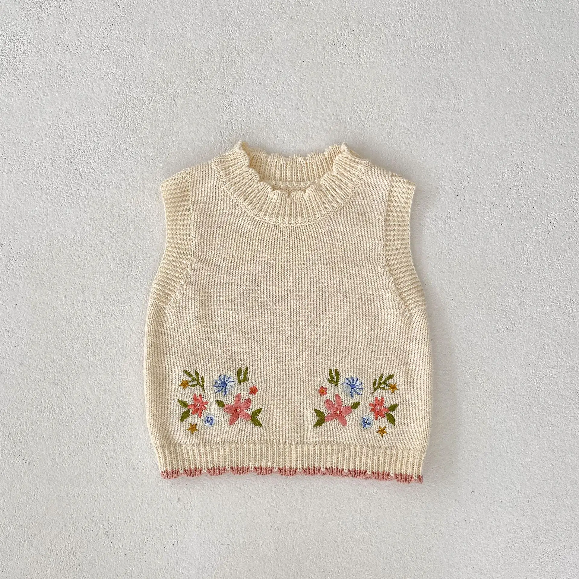 Baby Kid Girls Flower Embroidered Vests Waistcoats Wholesale 230828125