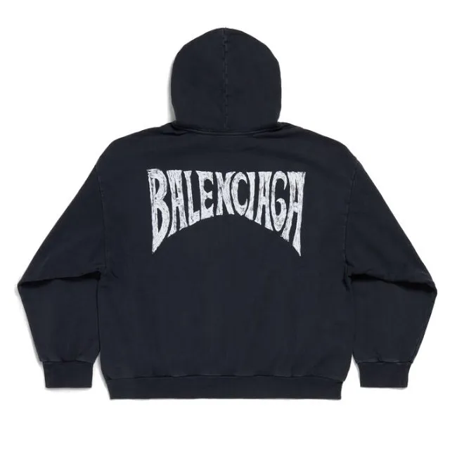 BALENCIAGA  |Unisex Plain Cotton Logo Luxury Hoodies