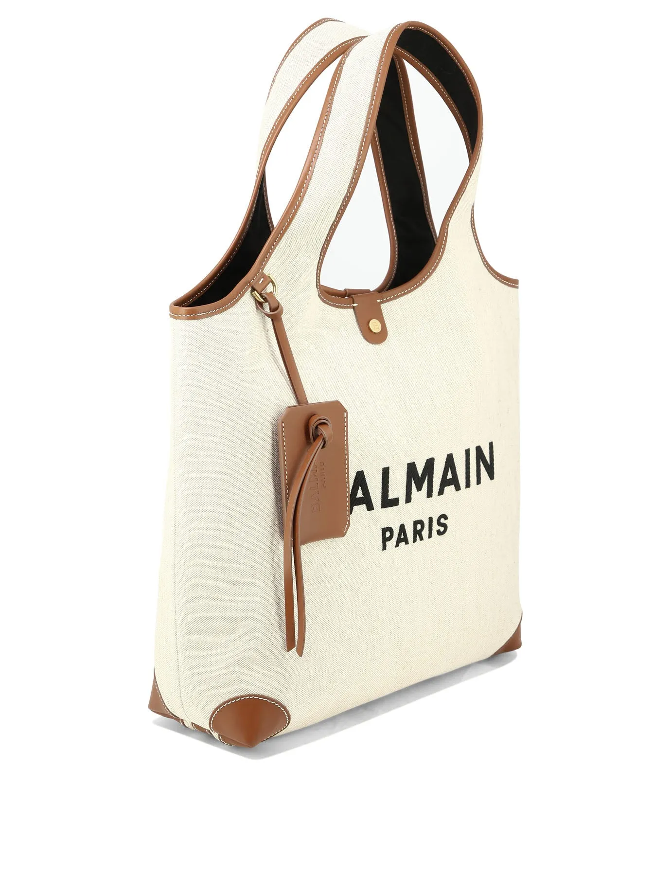 Balmain    Balmain Canvas B Army Grocery Tote Bag