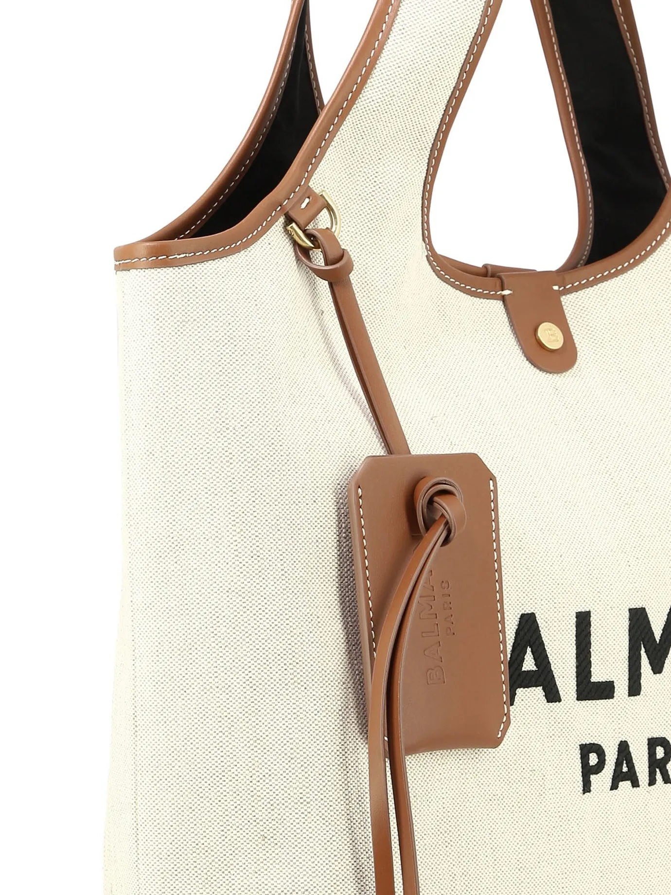 Balmain    Balmain Canvas B Army Grocery Tote Bag