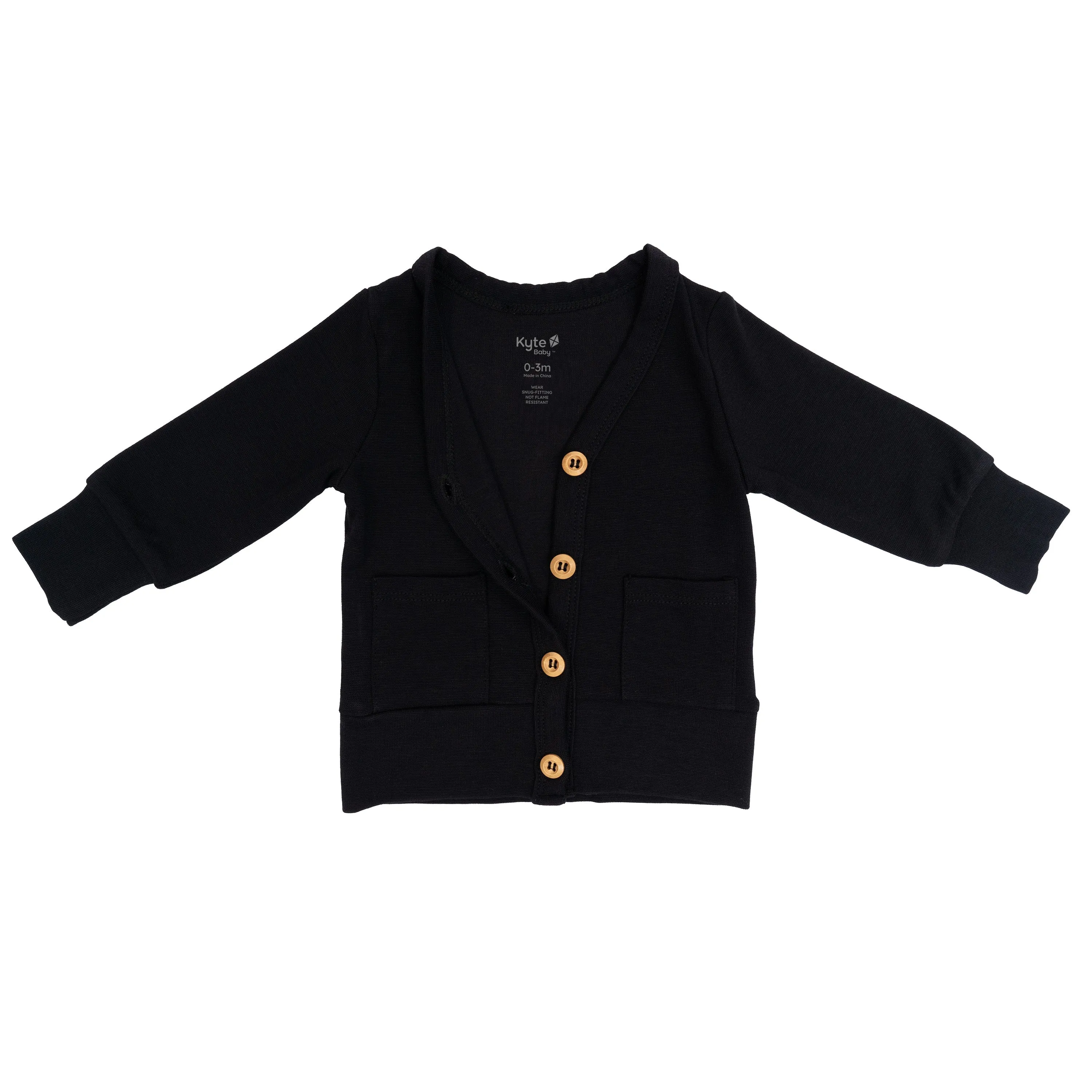 Bamboo Jersey Toddler Cardigan in Midnight