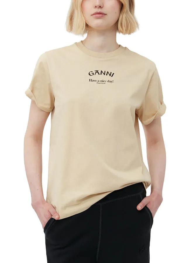 Basic Jersey Ganni Relaxed T-Shirt T3531