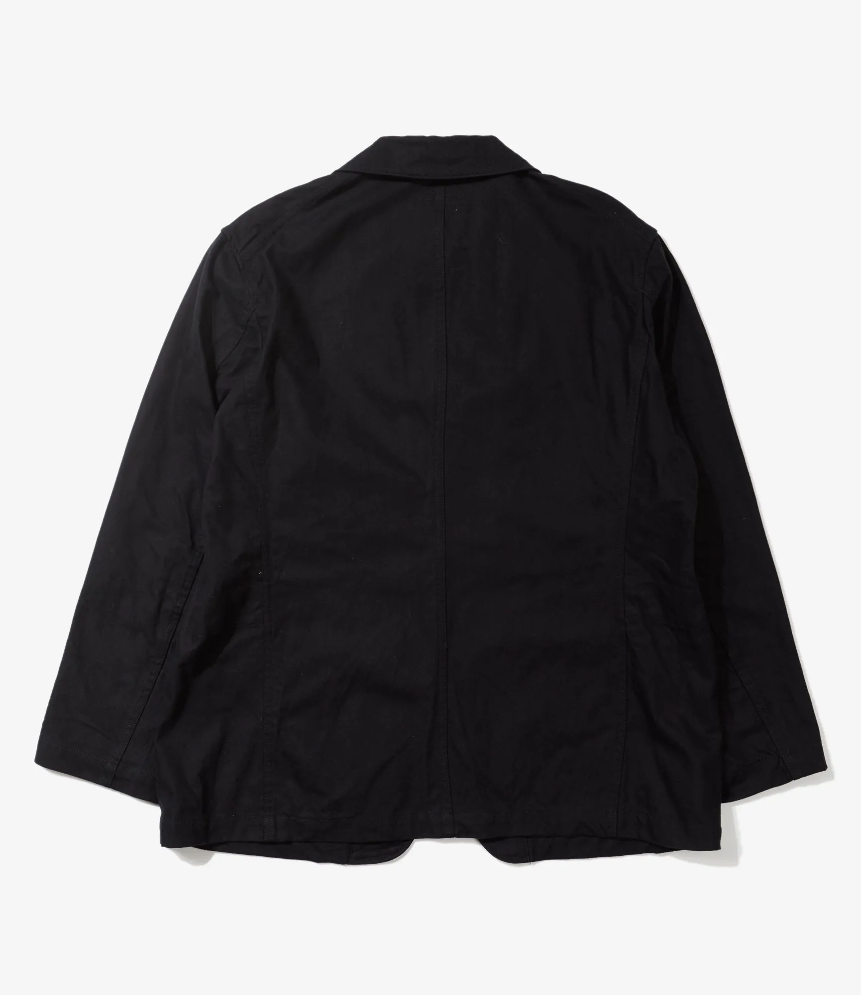 Bedford Jacket –Black Brushed Herringbone Cotton