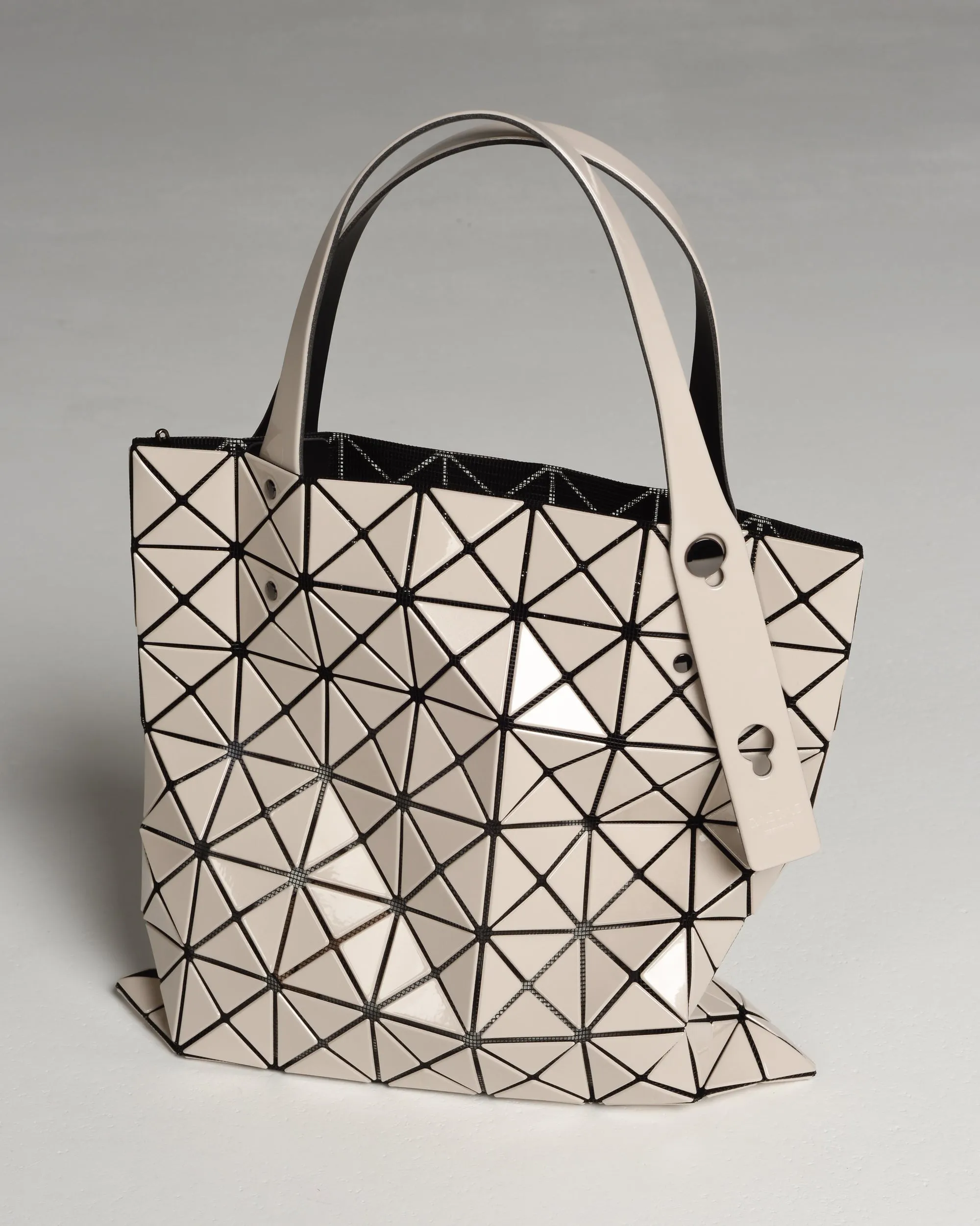 Beige Prism Tote Bag