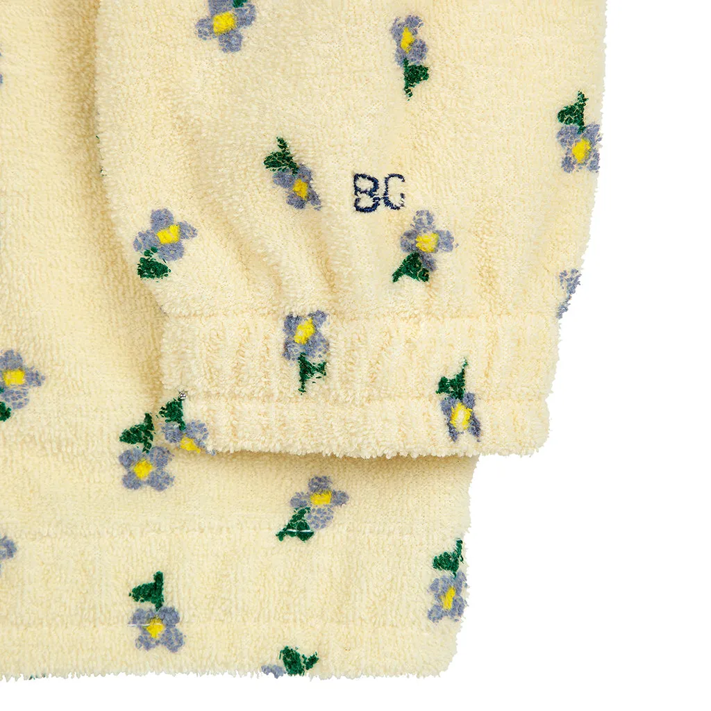 Bobo Choses Baby Pansy Flower All Over Hooded Sweatshirt Yellow