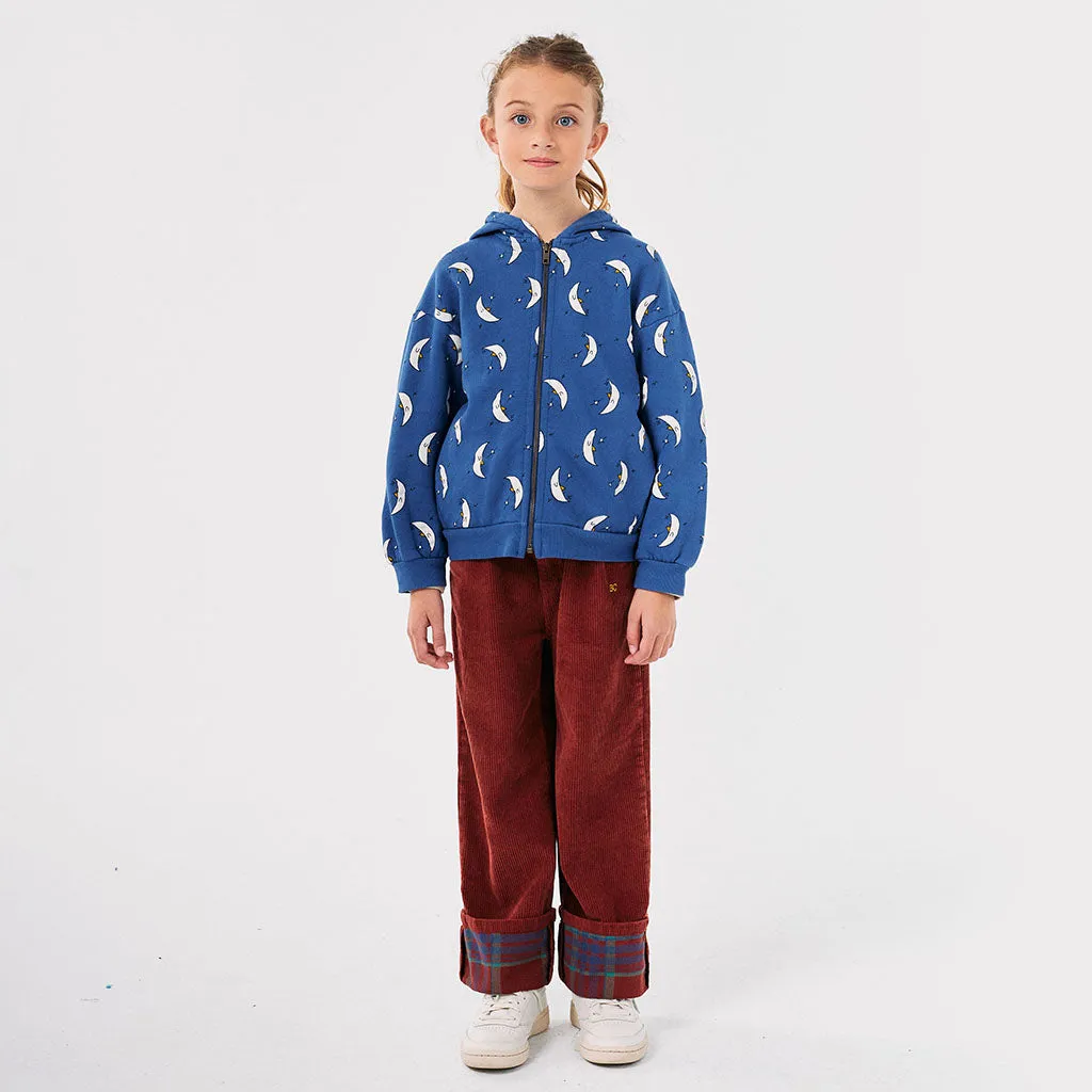 Bobo Choses Child Beneath The Moon All Over Hooded Sweatshirt Blue