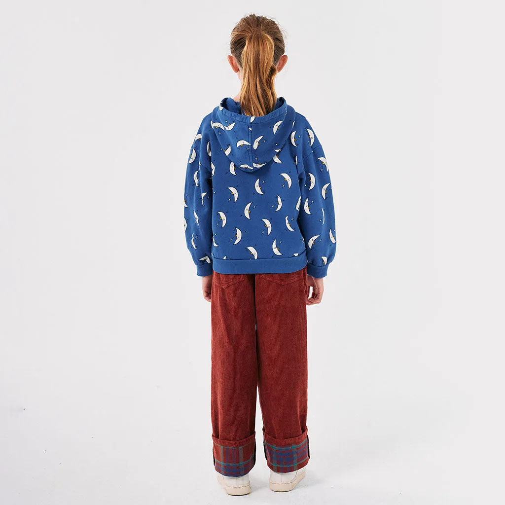 Bobo Choses Child Beneath The Moon All Over Hooded Sweatshirt Blue