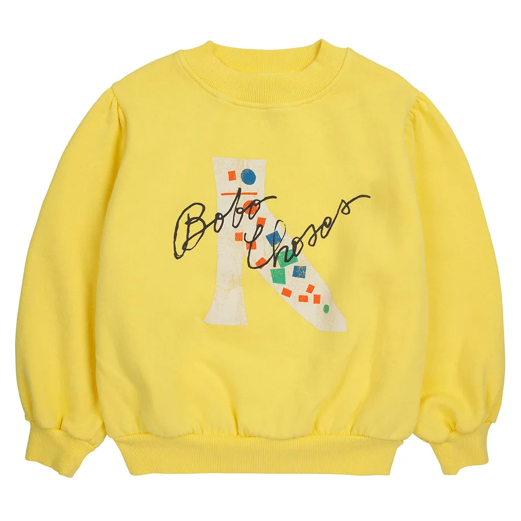 Bobo Choses Child Magic Shoe Sweatshirt Yellow