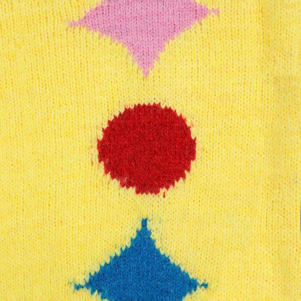 Bobo Choses Child Sparkles Intarsia Cardigan Yellow