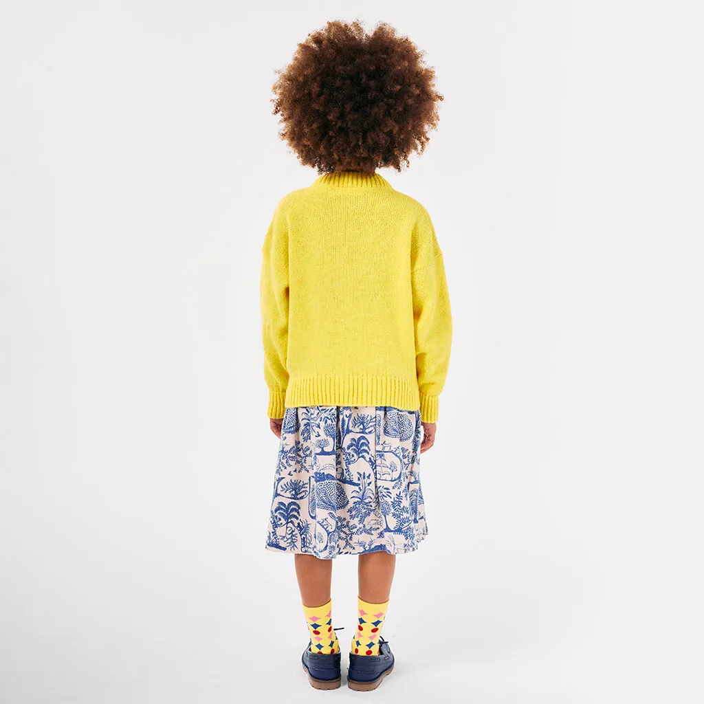 Bobo Choses Child Sparkles Intarsia Cardigan Yellow