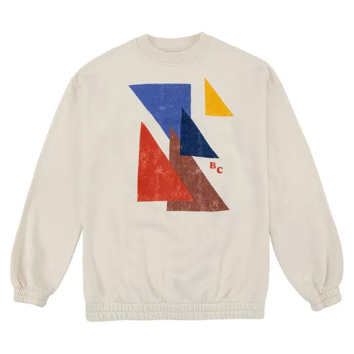 Bobo Choses Woman Geometric Oversized Sweatshirt Cream