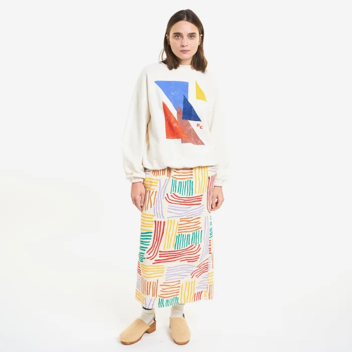 Bobo Choses Woman Geometric Oversized Sweatshirt Cream