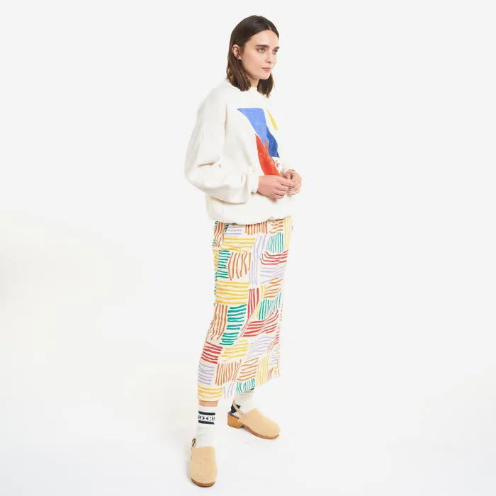 Bobo Choses Woman Geometric Oversized Sweatshirt Cream