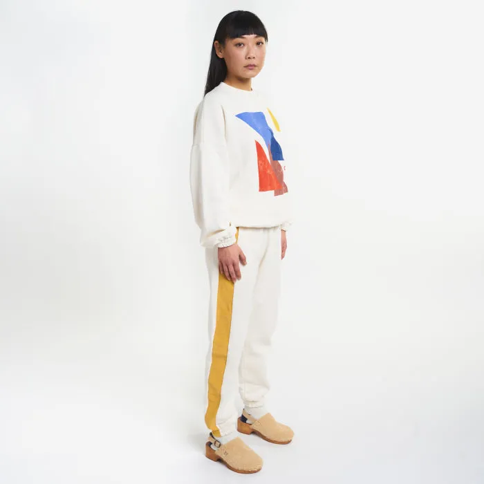 Bobo Choses Woman Geometric Oversized Sweatshirt Cream