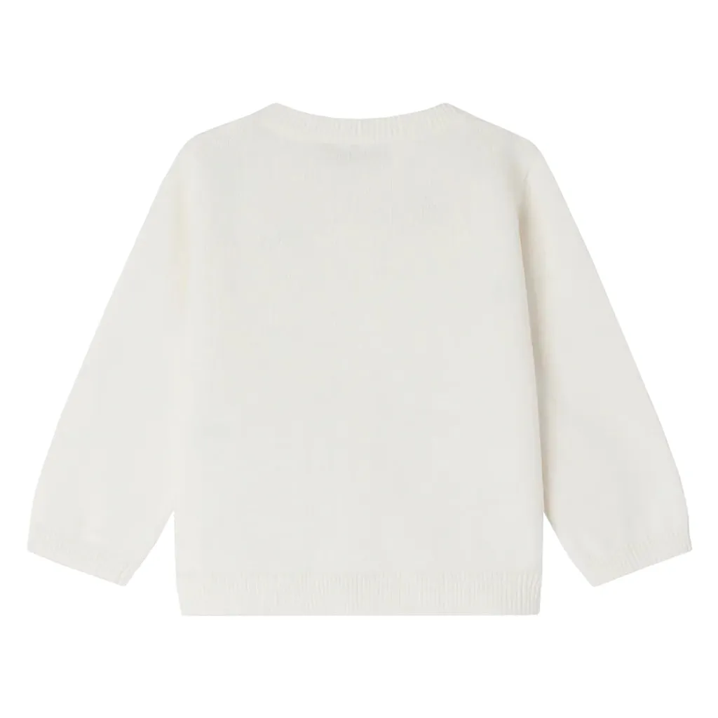 Bonpoint Baby Claudie Cardigan Milk White