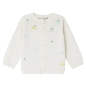 Bonpoint Baby Claudie Cardigan Milk White