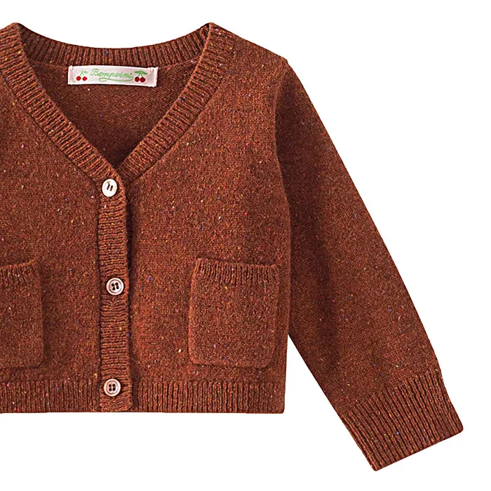 Bonpoint Baby Thymael Cardigan Sienna Brown