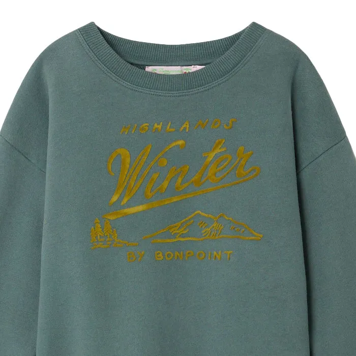 Bonpoint Child Tonino Sweatshirt Green Grey