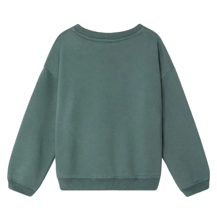 Bonpoint Child Tonino Sweatshirt Green Grey