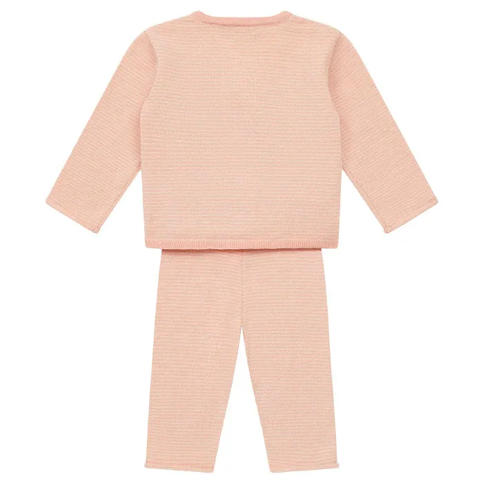 Bonton Baby Two Piece Set Pink Stripes