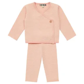 Bonton Baby Two Piece Set Pink Stripes