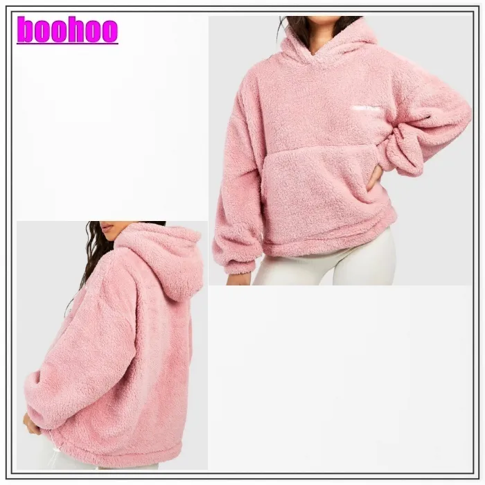 boohoo  |Long Sleeves Plain Cotton Hoodies & Sweatshirts