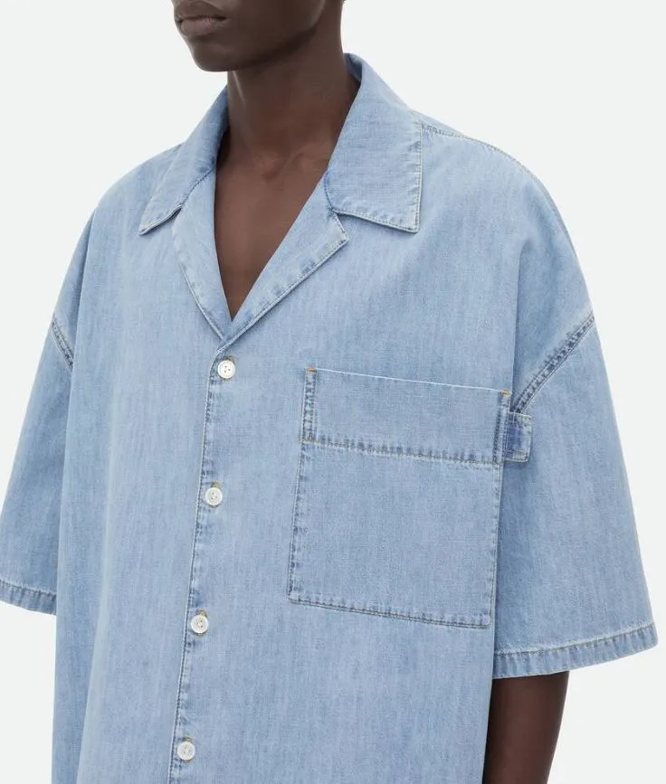 BOTTEGA VENETA  |Light bleached denim shirt