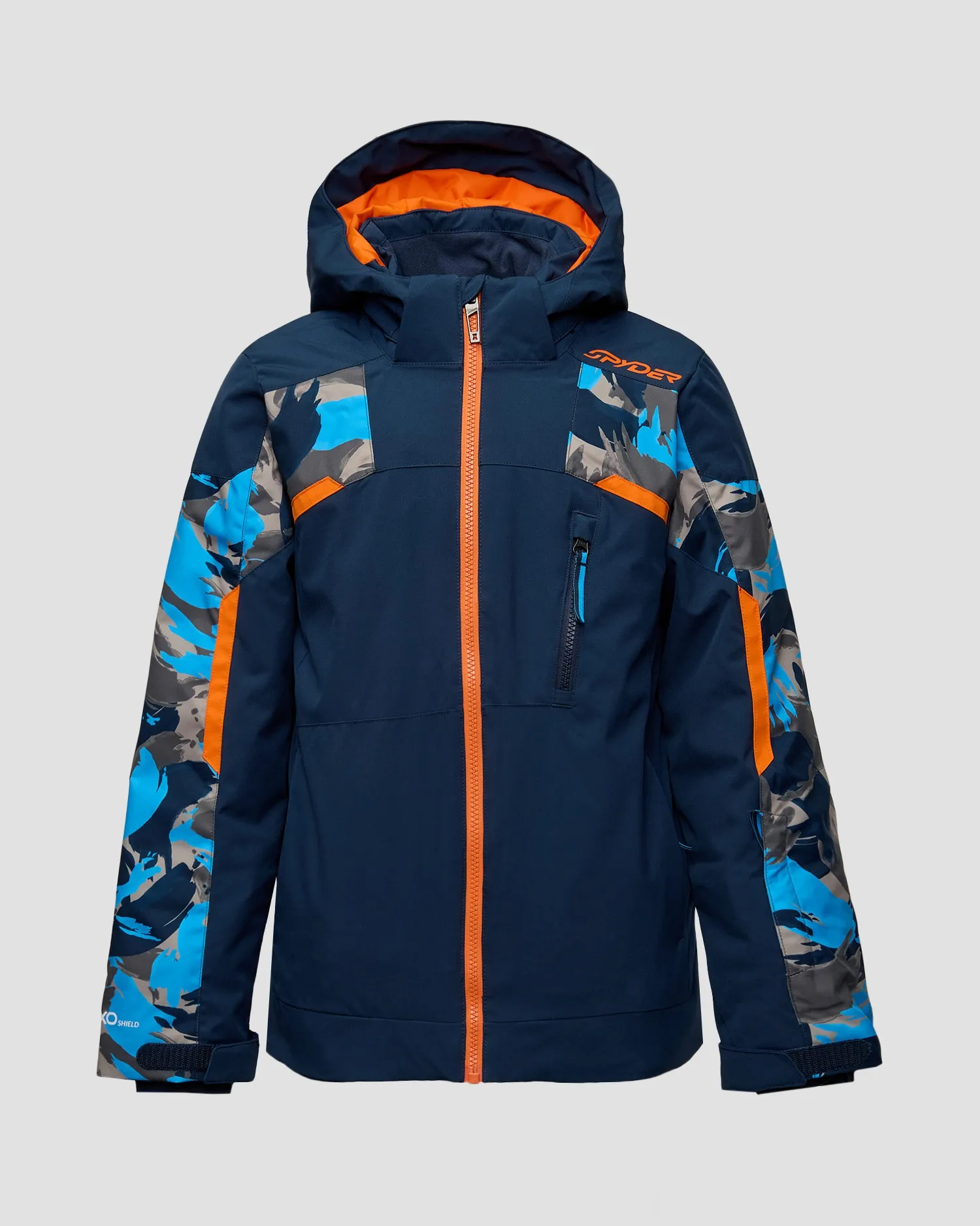 Boys ski jacket Spyder Leader 38SG075406-camouflage-aether-blue