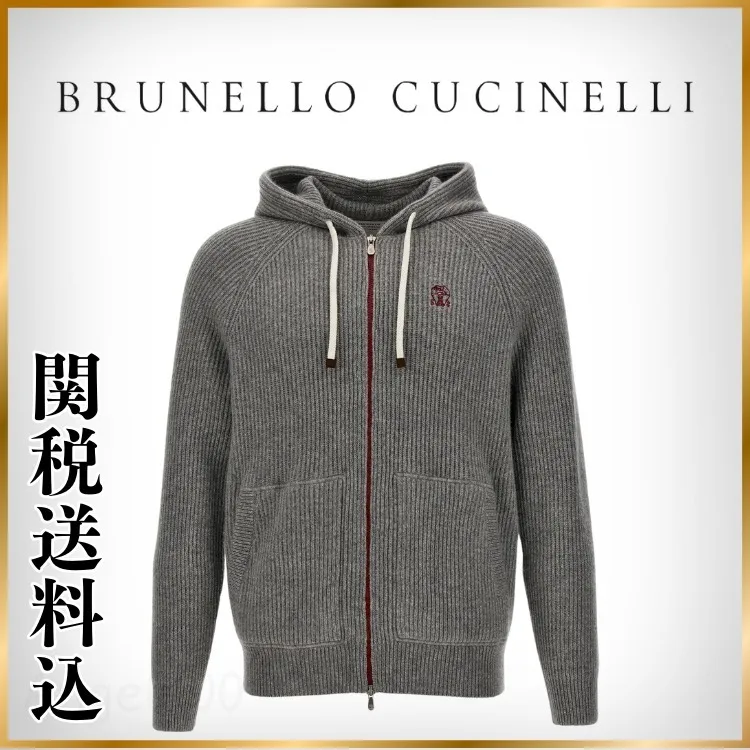 BRUNELLO CUCINELLI  |Cashmere Long Sleeves Logo Hoodies