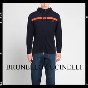 BRUNELLO CUCINELLI  |Long Sleeves Cotton Logo Hoodies