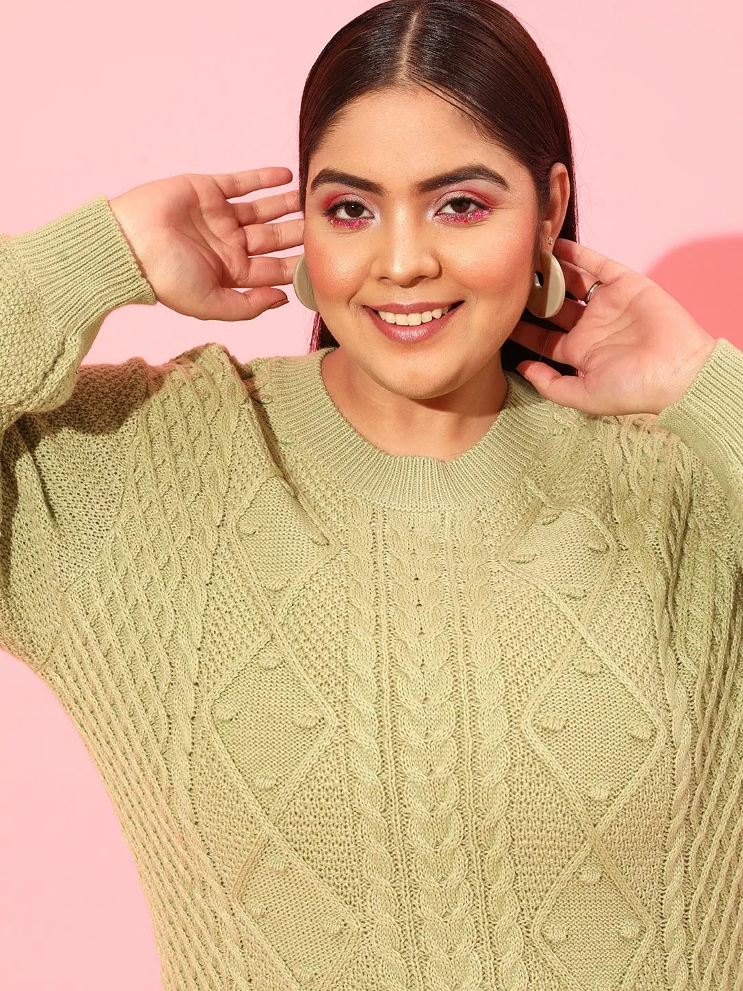 Cable knit sweater