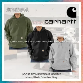 Carhartt  |Long Sleeves Plain Logo Hoodies